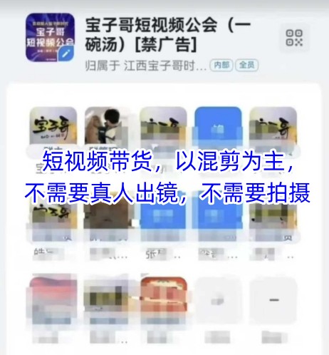 宝子哥头部团队短视频带货，以混剪为主，不需要真人出镜，不需要拍摄【更新8月】-副业吧