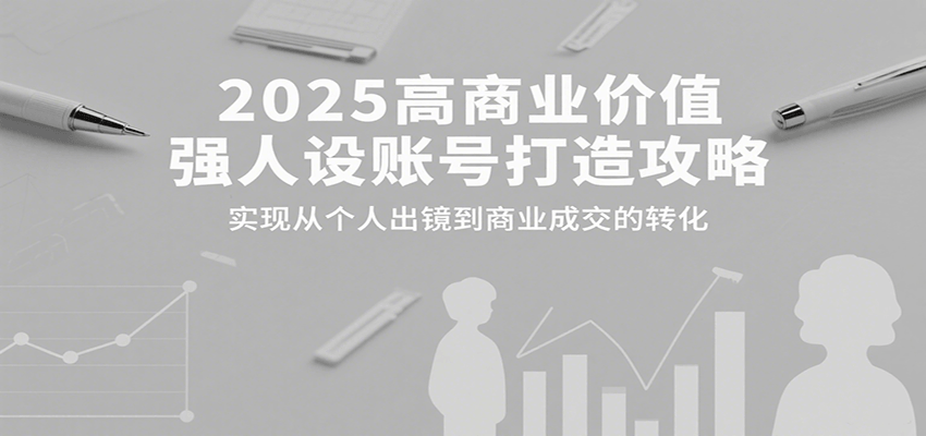 2025高商业价值强人设账号打造攻略，实现从个人出镜到商业成交的转化-副业吧