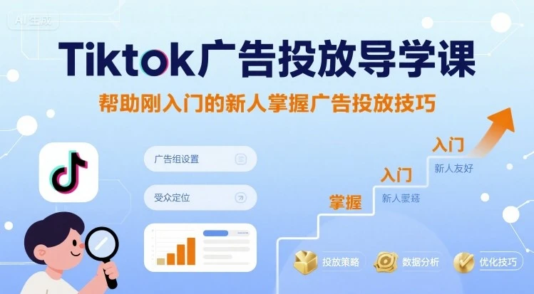 【精】Tiktok广告投放导学课，帮助刚入门的新人掌握广告投放技巧-副业吧