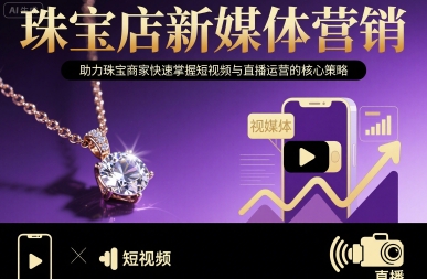 珠宝店新媒体营销,助力珠宝商家快速掌握短视频与直播运营的核心策略-副业吧