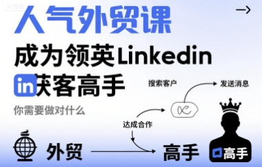人气外贸课-成为领英Linkedin获客高手，你需要做对什么-副业吧