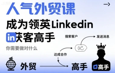 【精】人气外贸课-成为领英Linkedin获客高手，你需要做对什么-副业吧