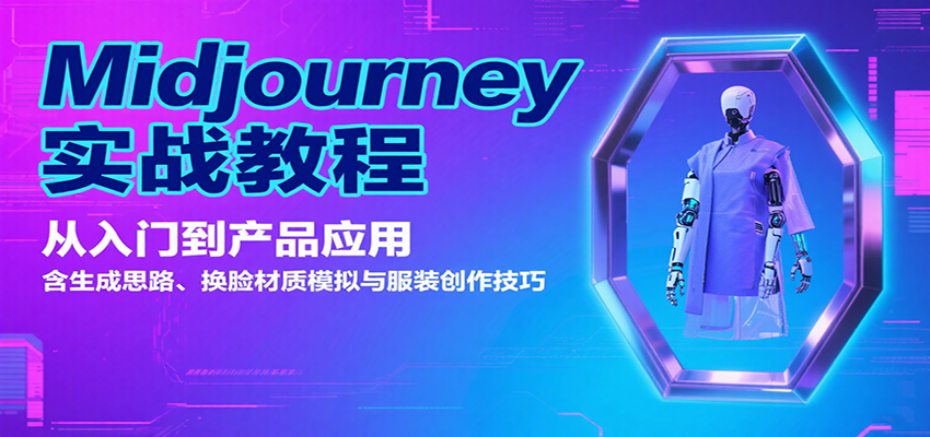 Midjourney实战教程:从入门到产品应用,含生成思路、换脸材质模拟与服装创作技巧-副业吧