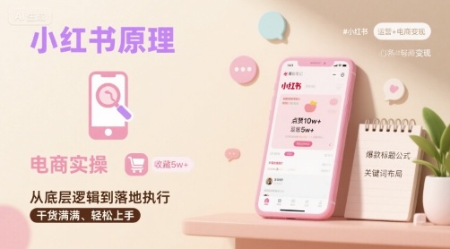 小红书原理以及详细实操流程，小红书电商教程-副业吧