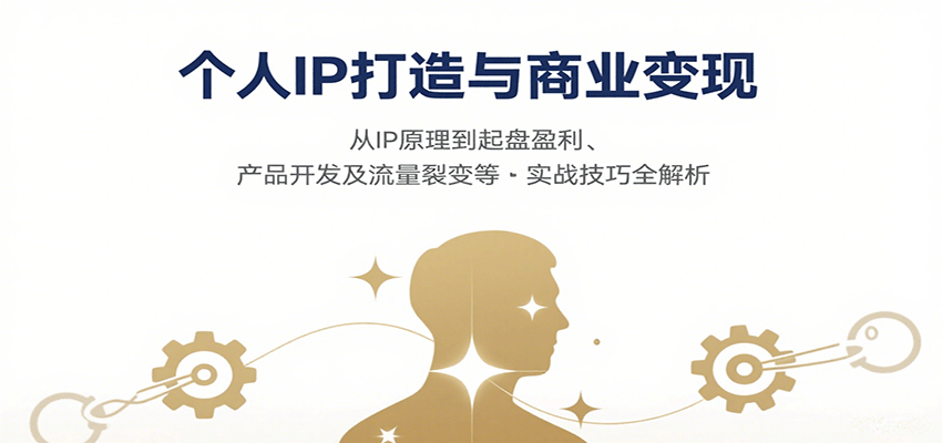 个人IP打造与商业变现,从IP原理到起盘盈利、产品开发及流量裂变等实战技巧全解析-副业吧