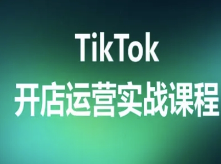 TikTok开店运营实战课程，TK跨境电商实操全流程-副业吧