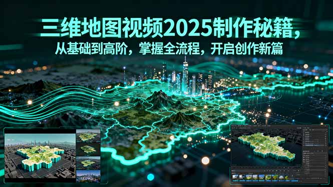 三维地图视频2025制作秘籍,从基础到高阶,掌握全流程,开启创作新篇-副业吧