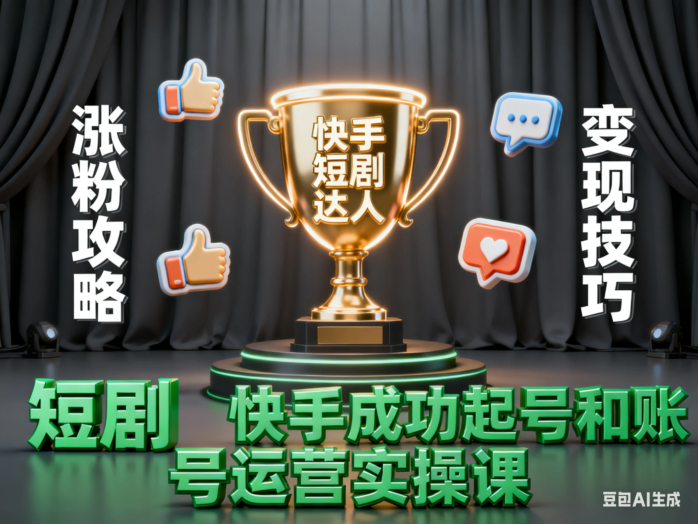短剧 快手成功起号和账号运营实操课-副业吧