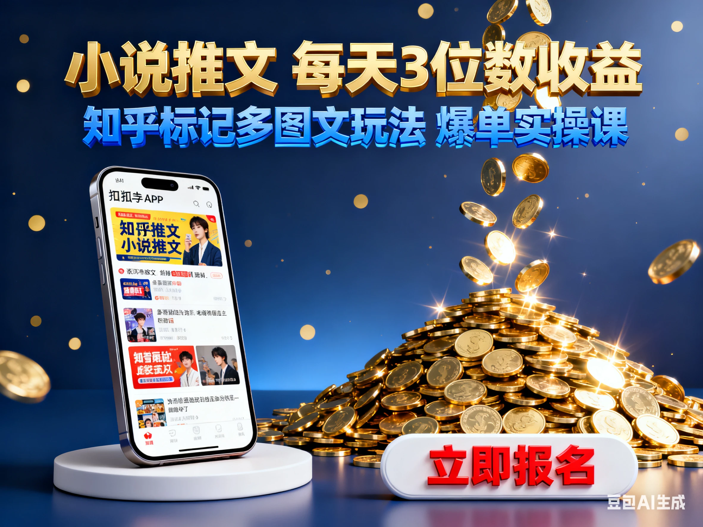 小说推文 每天3位数收益 知乎标记多图文玩法 爆单实操课-副业吧