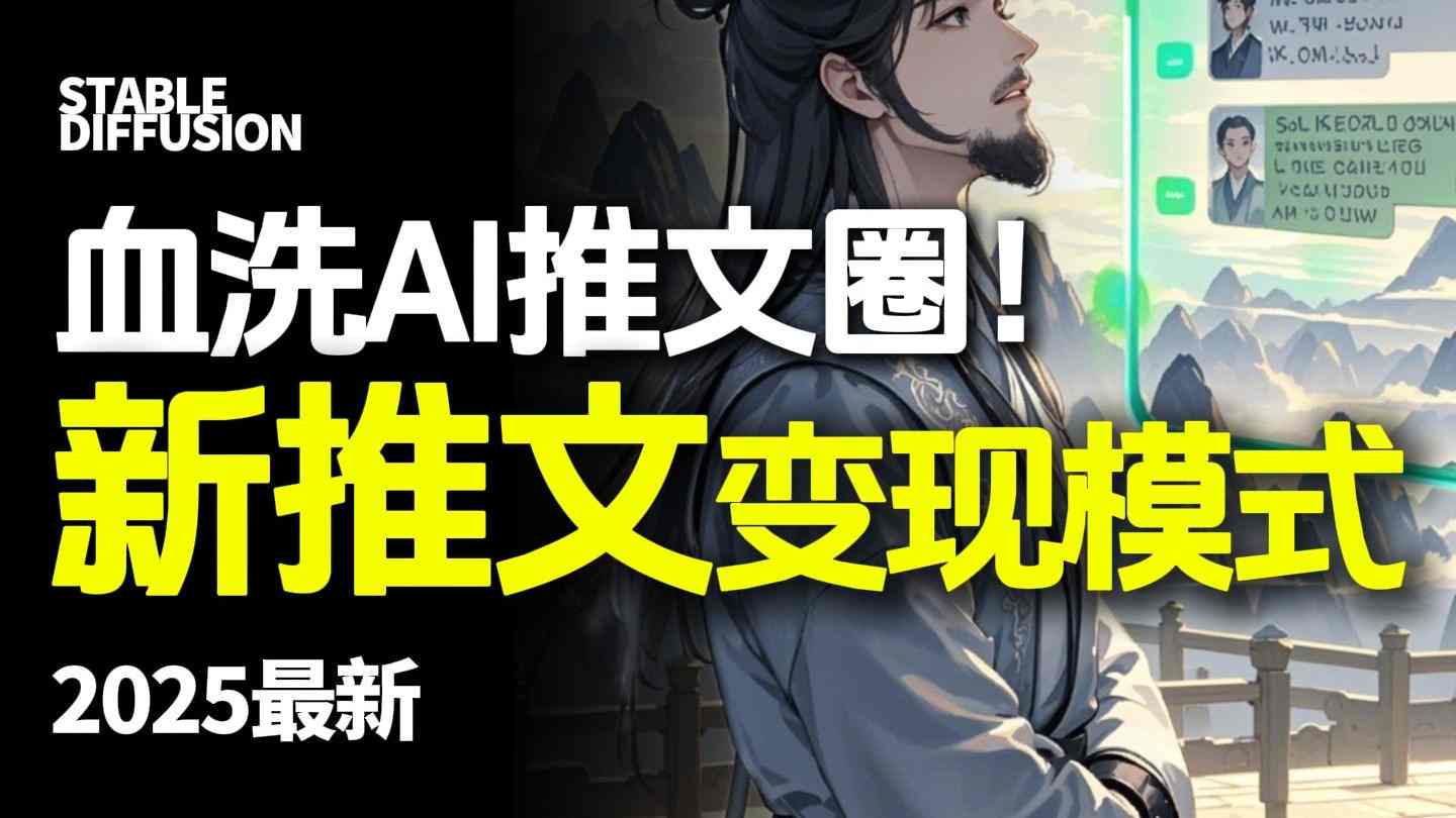 最新AI动态电影漫画小说推文,全流程实操教学,小白也能月入1W+-副业吧