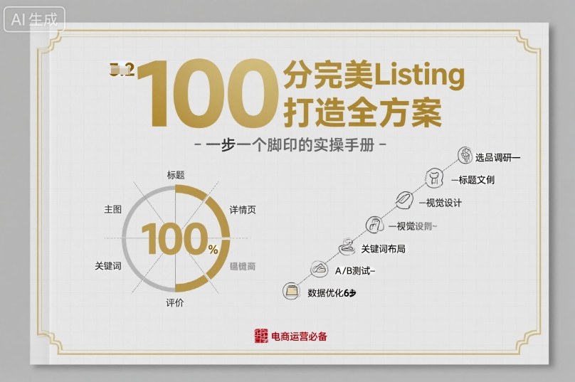 100分完美Listing打造全方案，想要完美listing必须是需要一步一个脚印的-副业吧