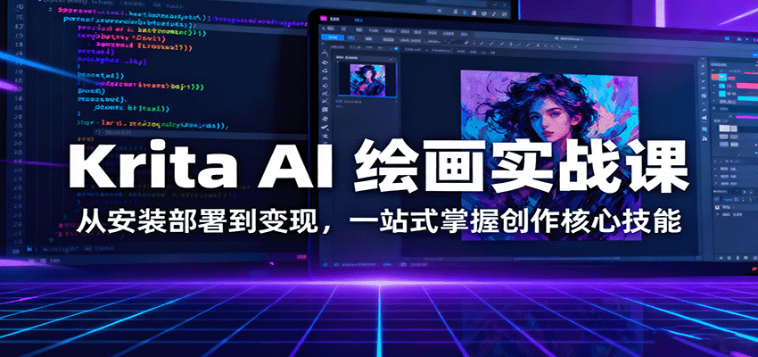 Krita AI 绘画实战课:从安装部署到变现,一站式掌握创作核心技能-副业吧