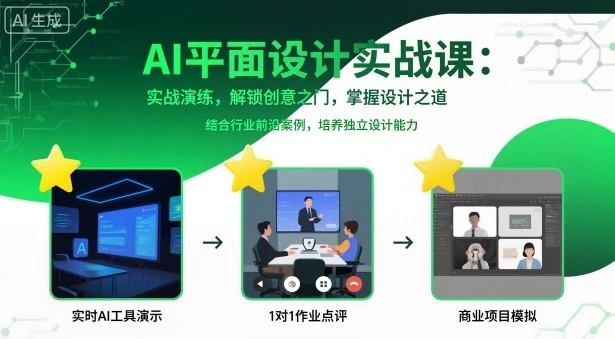 【精】AI平面设计实战课，实战演练，解锁创意之门，掌握设计之道-副业吧