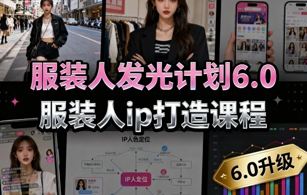 【精】服装人发光计划6.0，服装人ip打造课程，文案创富篇-生活圈写作篇-客户思维篇-专业圈写作篇-技能实操篇-公域获客篇-副业吧