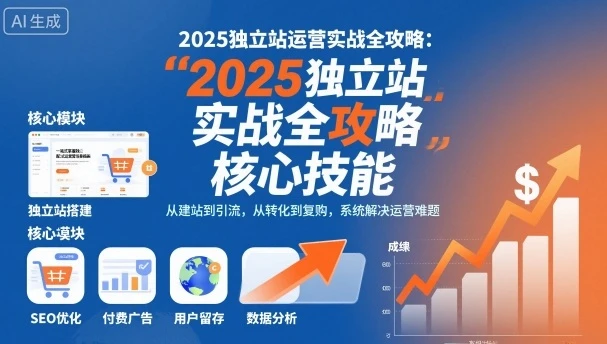 【精】2025独立站运营实战全攻略，一站式掌握独立站运营核心技能-副业吧