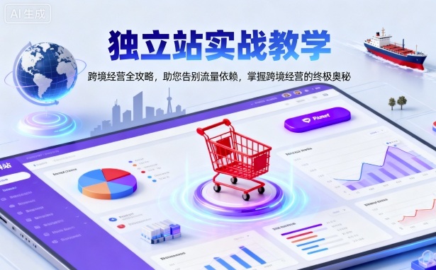独立站实战教学,跨境经营全攻略,助您告别流量依赖,掌握跨境经营的终极奥-副业吧