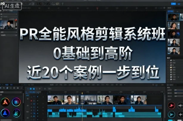 【精】PR全能风格剪辑系统班，0基础到高阶，近20个案例一步到位-副业吧