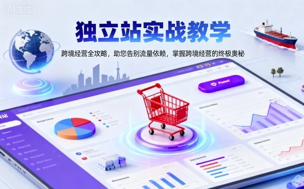 【精】独立站实战教学，跨境经营全攻略，助您告别流量依赖，掌握跨境经营的终极奥-副业吧