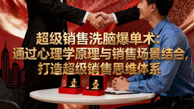 超级销售洗脑爆单术:通过心理学原理与销售场景结合,打造超级销售思维体系-副业吧