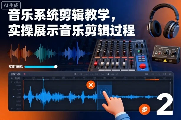 【精】音乐系统剪辑教学，实操展示音乐剪辑过程-副业吧