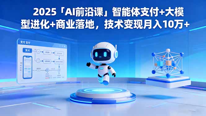 2025「AI前沿课」智能体支付+大模型进化+商业落地,技术变现月入10万+-副业吧
