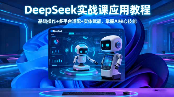 DeepSeek实战课应用教程、基础操作+多平台适配+实体赋能，掌握AI核心技能-副业吧