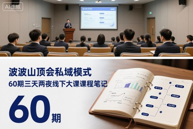 波波山顶会私域模式60期三天两夜线下大课课程笔记(文档)-副业吧