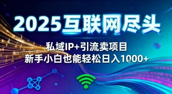 2025网创尽头王炸项目!私域IP+精准引流,新手小白在家躺賺日入1k,零经验也能上手【揭秘】-副业吧