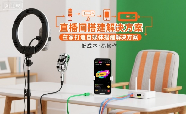 直播间搭建解决方案,在家打造自媒体搭建解决方案-副业吧