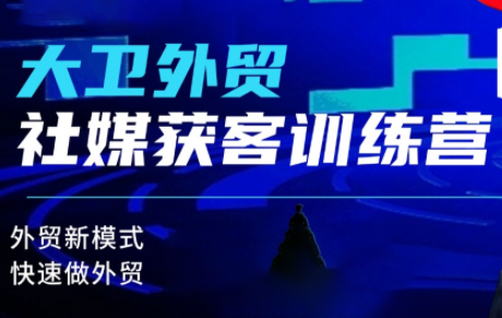 大卫老师·外贸社媒获客独家训练营(更新)-副业吧