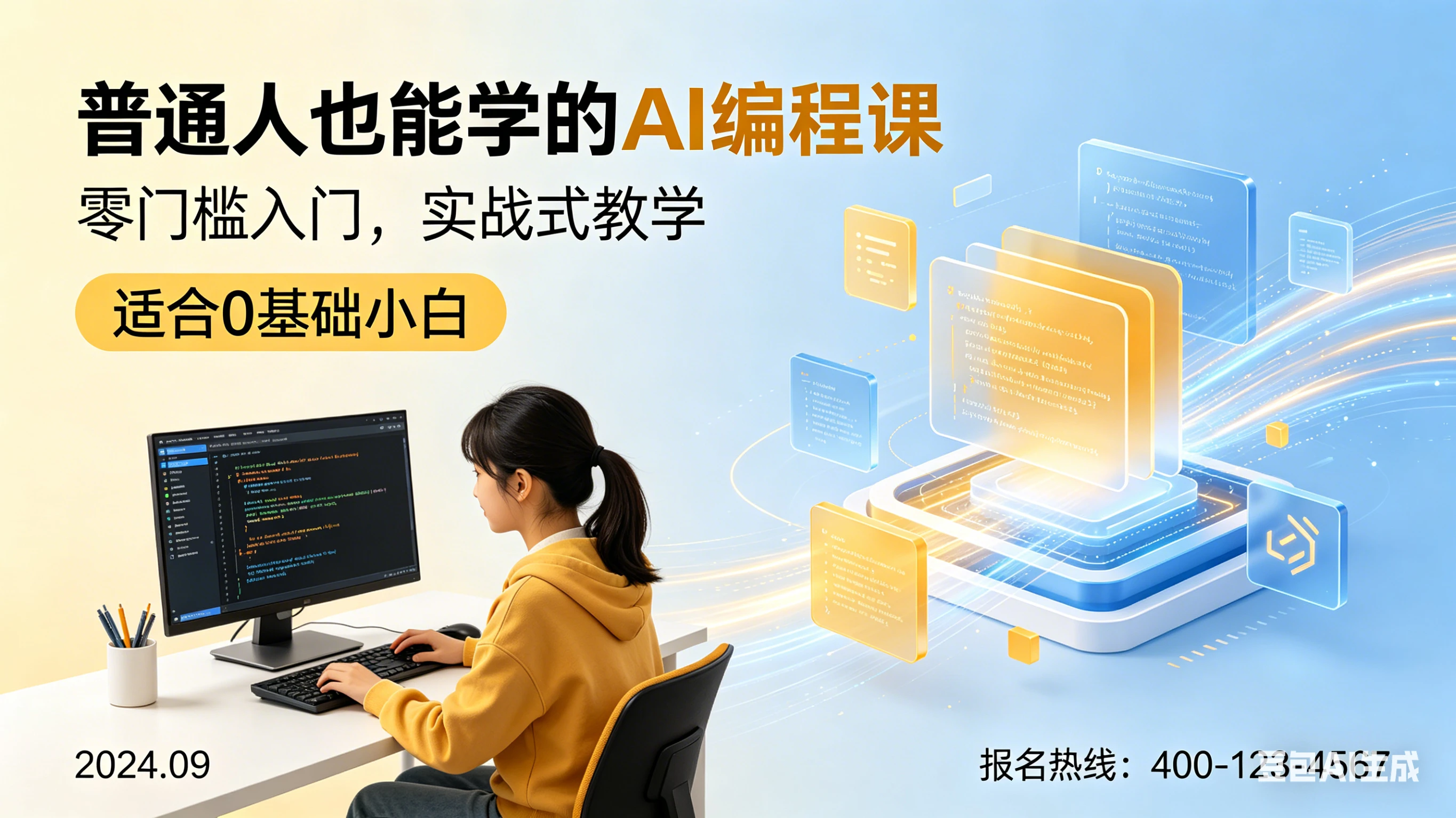 【精】大桶·普通人也能学的AI编程课，零门槛入门，实战式教学-副业吧