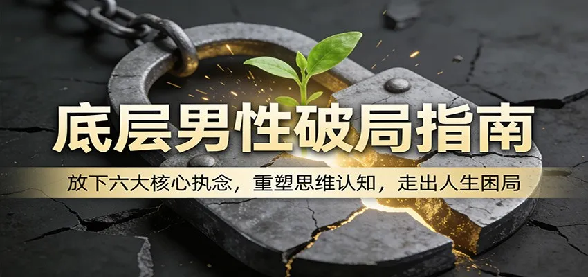 底层男性破局指南:放下六大核心执念,重塑思维认知,走出人生困局-副业吧