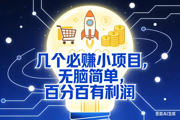 （18216期）几个必赚钱的小项目，百分百赚米，无脑简单，副业首选，日入600+-副业吧