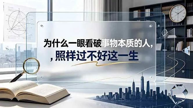 (19165期)付费文章:为什么一眼看破事物本质的人,照样过不好这一生-副业吧