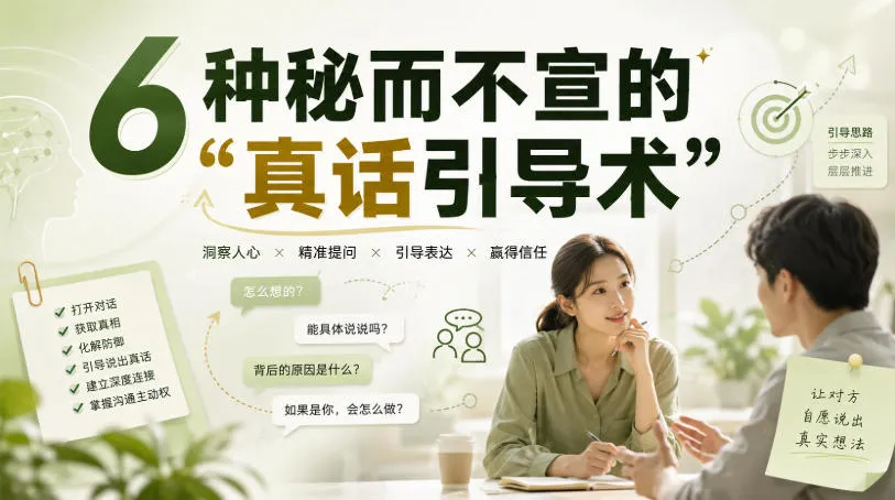 付费文章:6种秘而不宣的“真话引导术”-副业吧