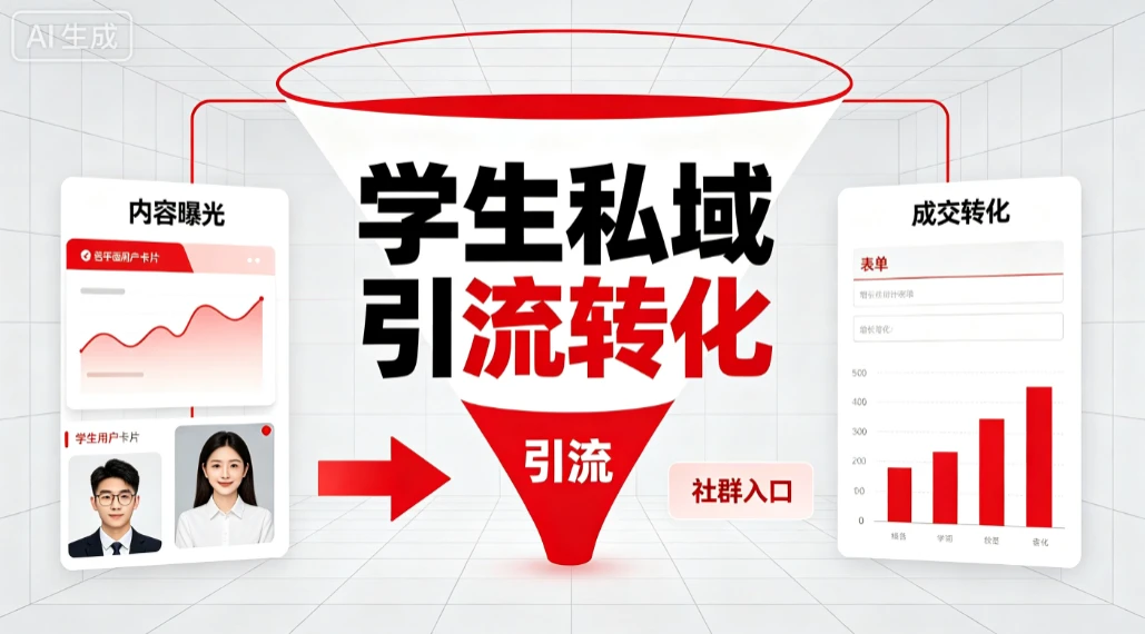 学生私域引流转化,吸引关注、加入社群、建立信任、完成转化-副业吧