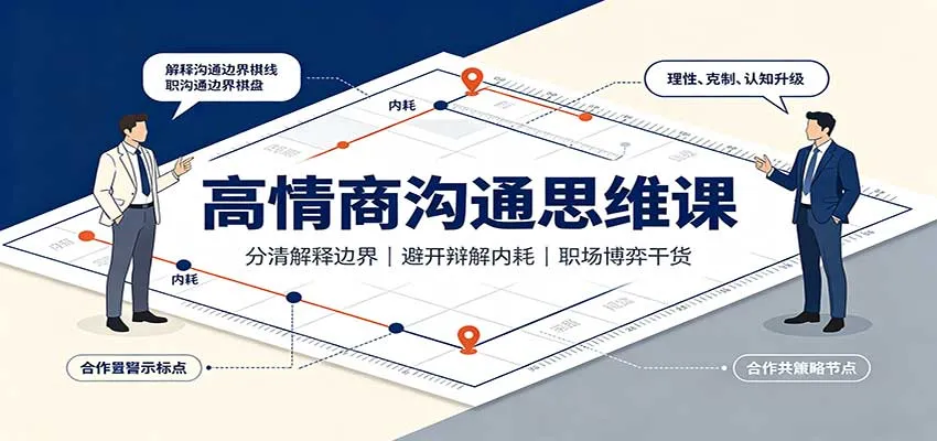 高情商沟通思维课：分清解释边界，避开辩解内耗，职场博弈干货-副业吧
