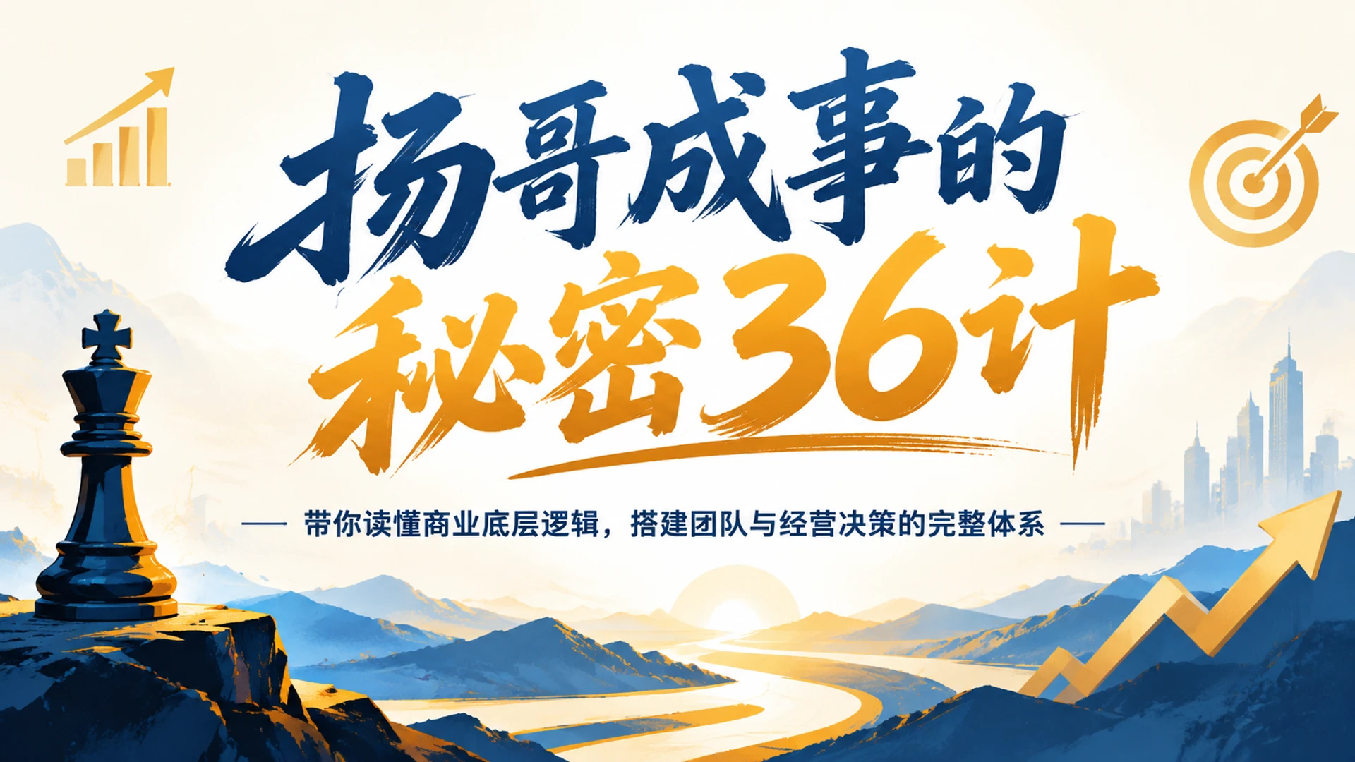 【精】扬哥成事的秘密36计,带你读懂商业底层逻辑,搭建团队与经营决策的完整体系-副业吧