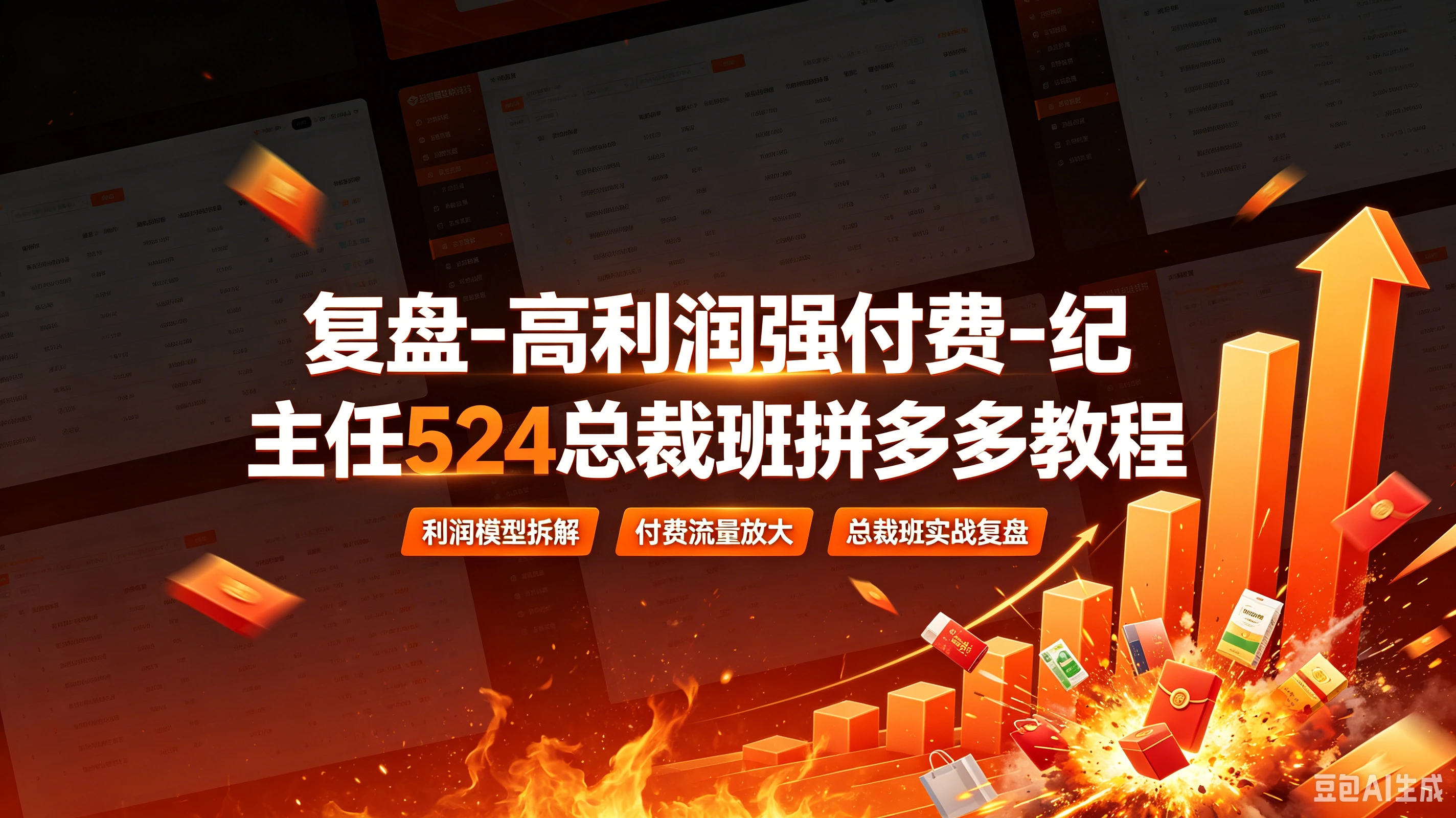 【精】复盘-高利润强付费-纪主任524总裁班拼多多教程-副业吧