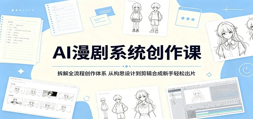 AI漫剧系统创作课:拆解全流程创作体系,从构思设计到剪辑合成新手轻松出片-副业吧