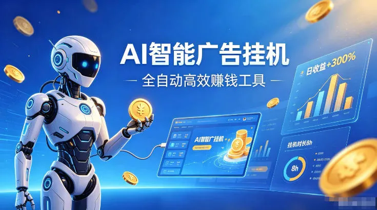 AI智能广告挂G,在家自动賺收益,全程无需人工操作、不用直播、不用拉人【揭秘】-副业吧