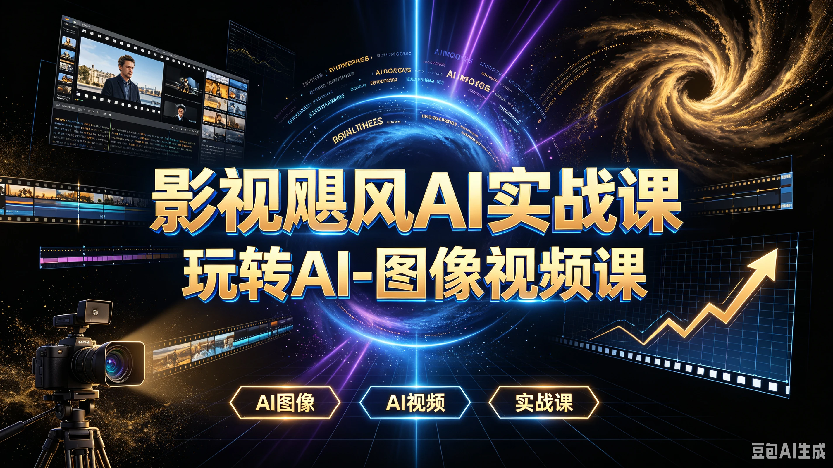 【精】影视飓风AI实战课玩转AI-图像视频课，AI图像、AI视频、实战课-副业吧