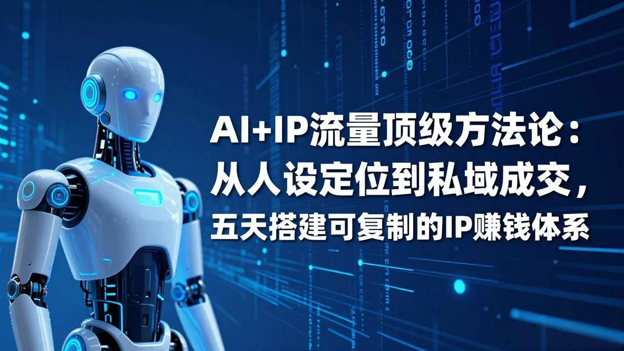 （17521期）AI+IP顶级方法论：从人设定位到私域成交，五天搭建可复制的IP赚钱体系-副业吧