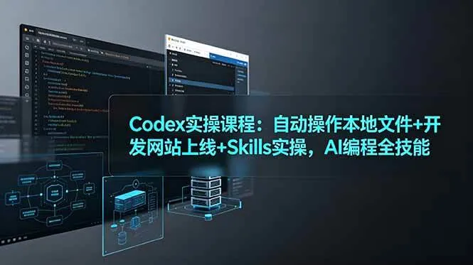(19009期)Codex实操课程:自动操作本地文件+开发网站上线+Skills实操,AI编程全技能-副业吧