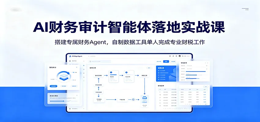 AI财务审计智能体落地实战课:搭建专属财务Agent,自制数据工具单人完成专业财税工作-副业吧