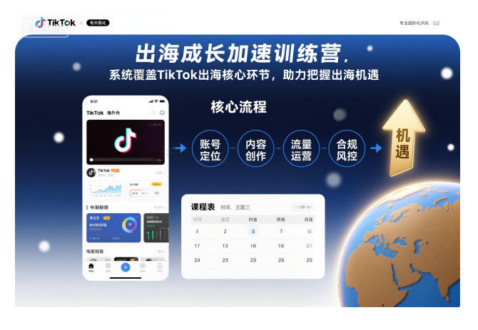 出海成长加速训练营,系统覆盖TikTok出海核心环节,助力把握出海机遇(更新)-副业吧