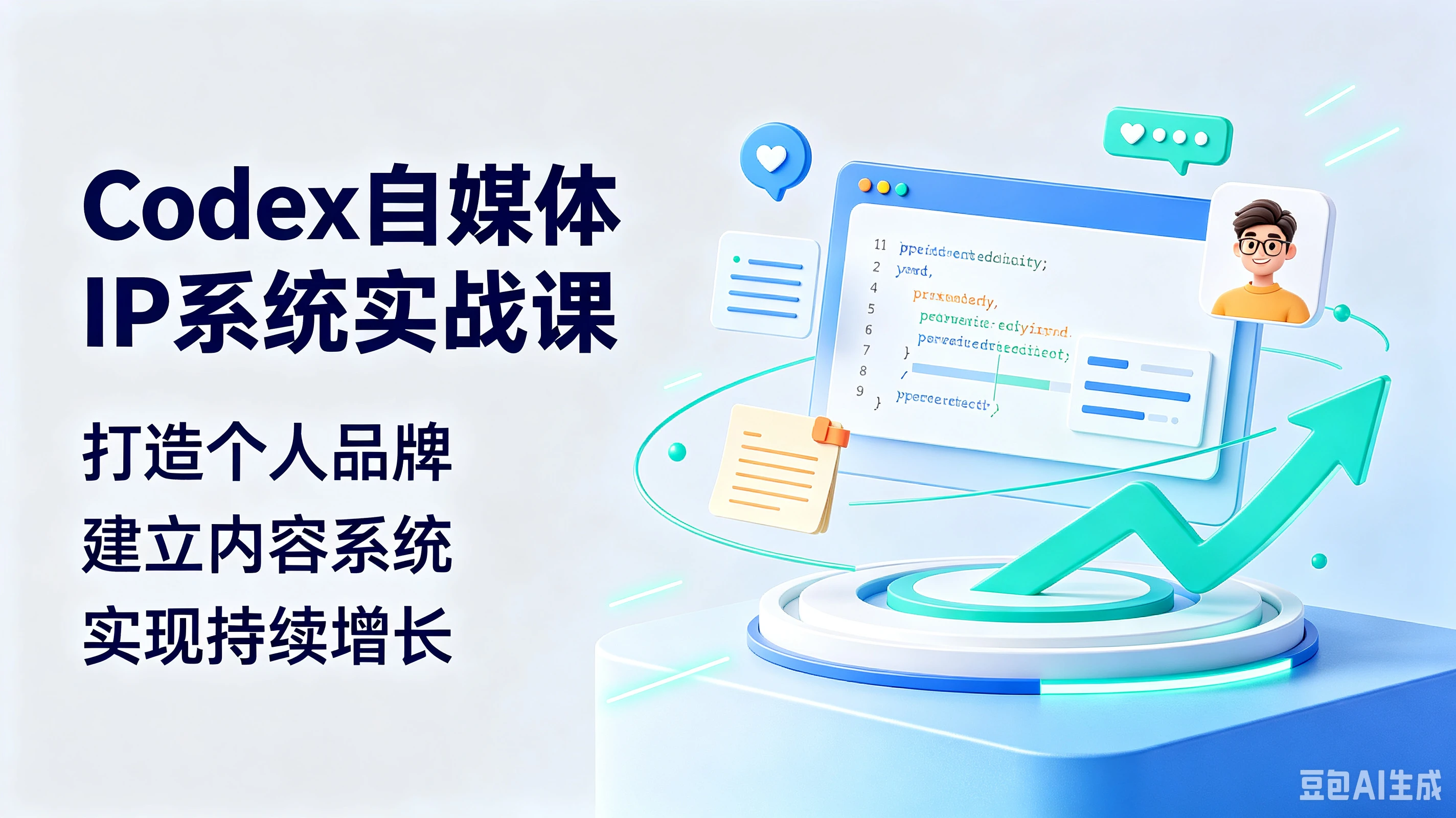 【精】Codex自媒体IP系统实战课,打造个人品牌、建立内容系统、实现持续增长-副业吧