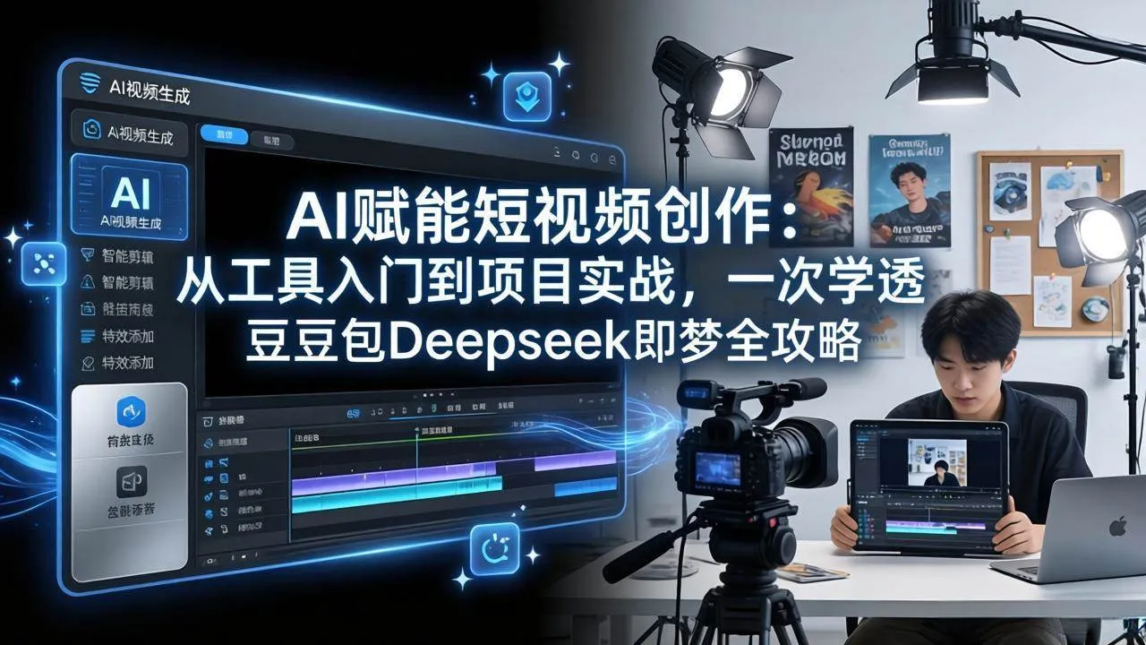 （17762期）AI赋能短视频创作：从工具入门到项目实战，一次学透豆包Deepseek即梦全攻略-副业吧