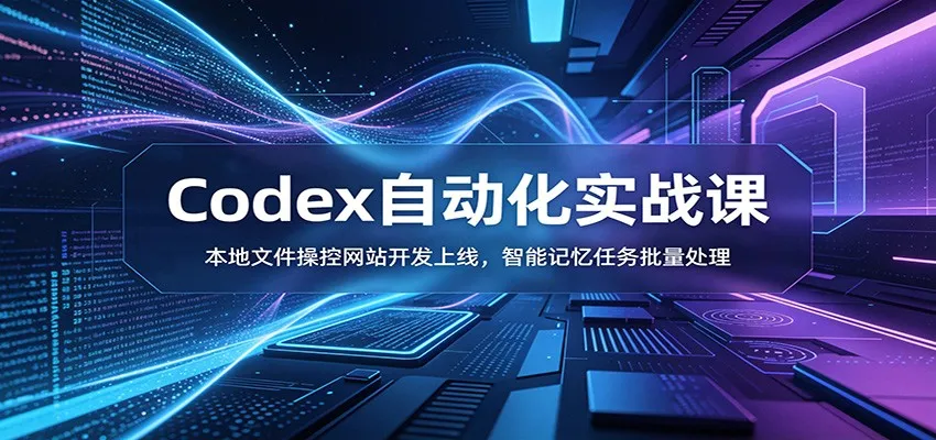 Codex自动化实战课:本地文件操控网站开发上线,智能记忆任务批量处理-副业吧