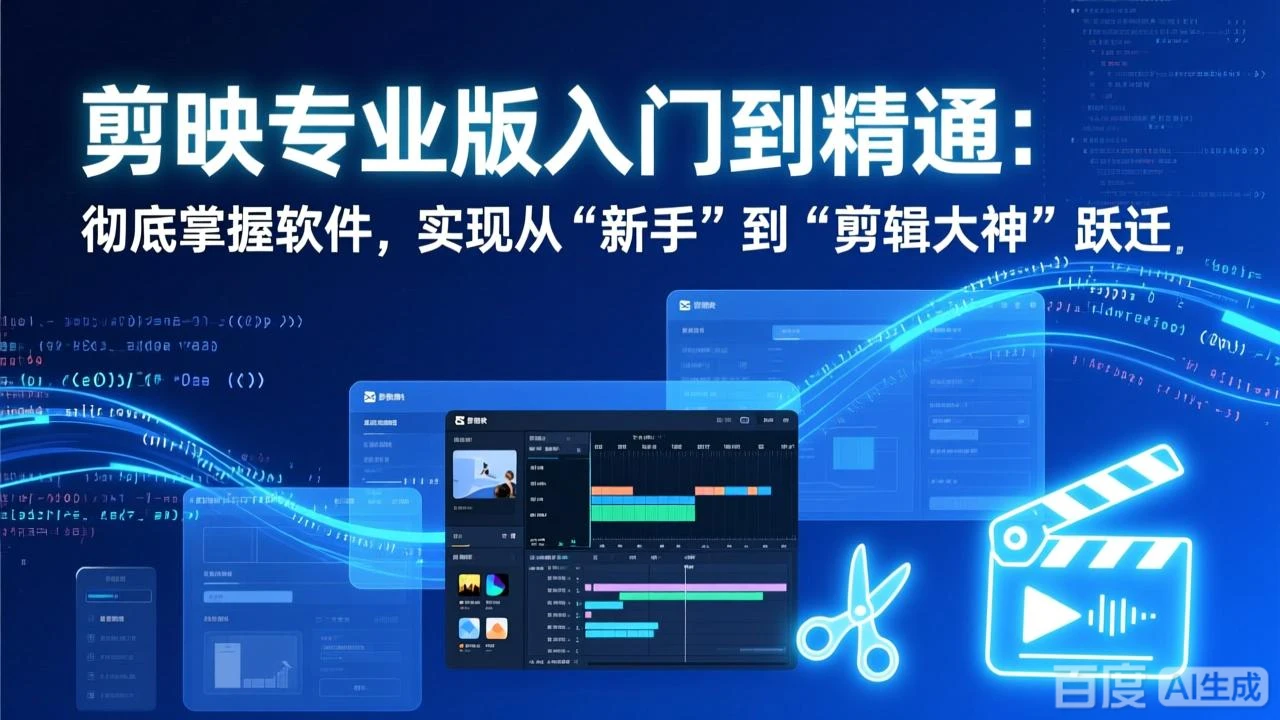 【精】剪映专业版入门到精通：彻底掌握软件，实现从“新手”到“剪辑大神”跃迁-副业吧
